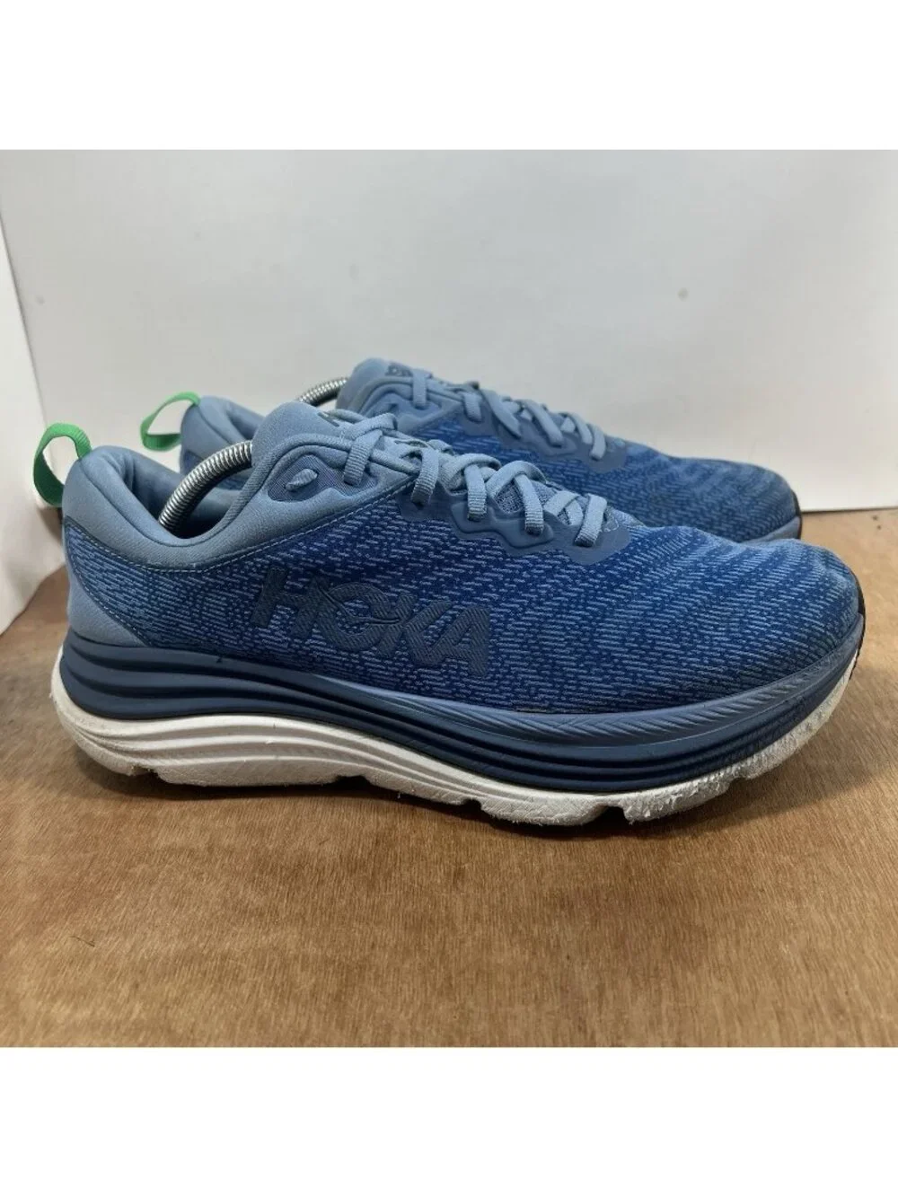 Hoka One One Gaviota 5 Shoes Mens 11 2E Wide  Blue Running Sneaker Lace Up